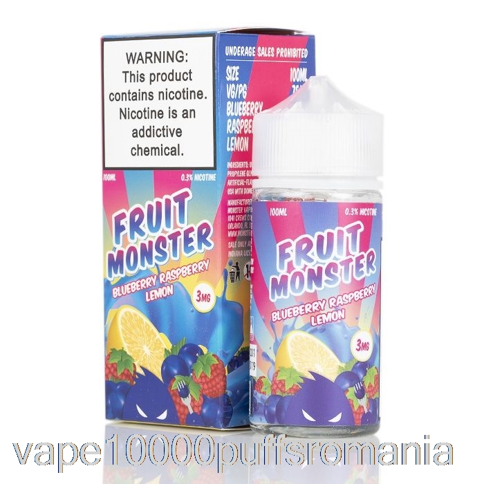 Vape Romania Afine Zmeura Lamaie - Monstru Fructe - 100ml 0mg